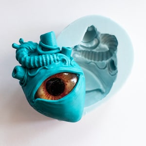 Anatomical Heart Silicone Mold: Heart Eye Jewelry Making
