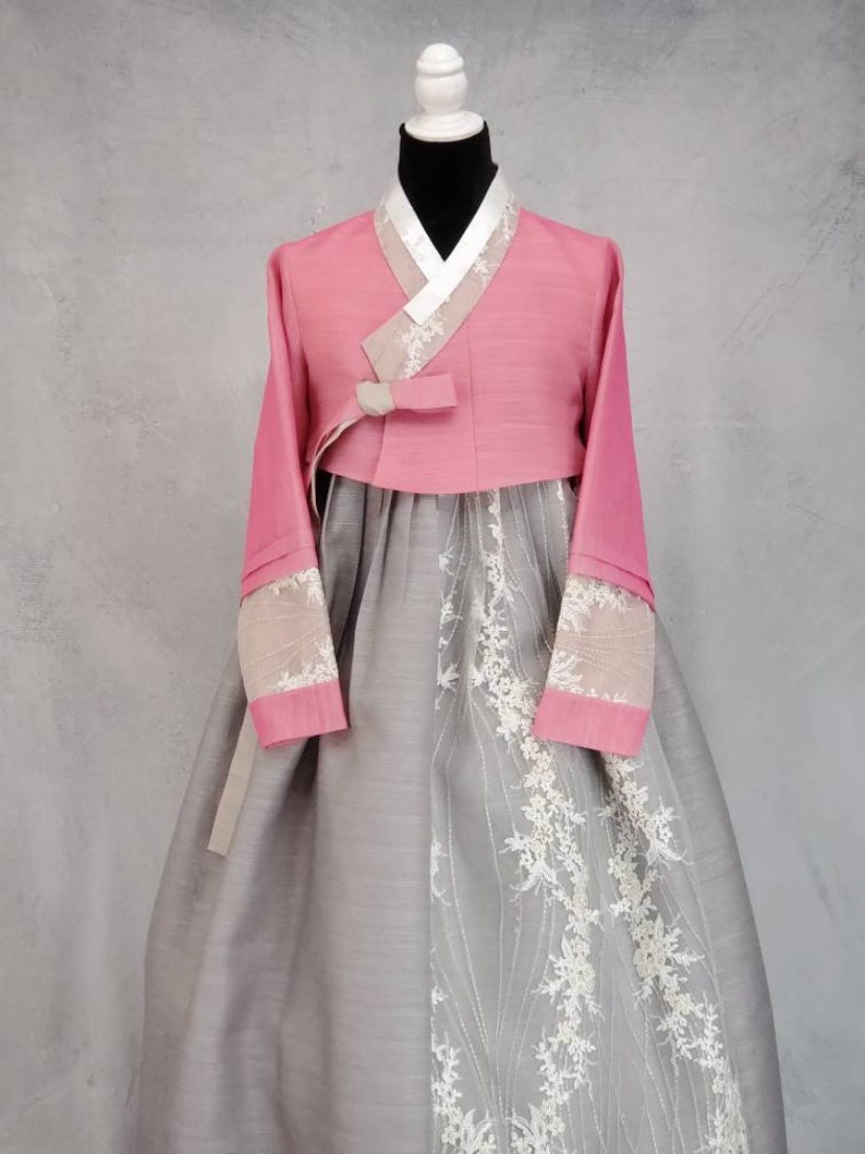 korean pink dress