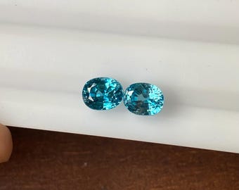 Natural Blue Zircon Faceted 3.32 Carat 6.5x5.2 MM Oval Gemstone Wholesale