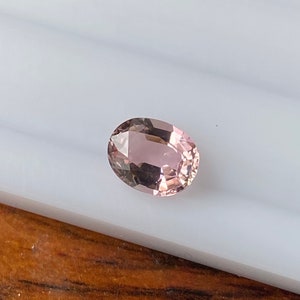 Natural Light Pink Tourmaline  Faceted 1.39 Carat 8x6.5 MM Oval Shape Gemstone