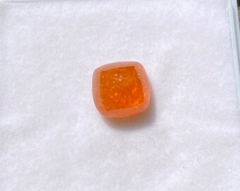 Natural Spessartite Sugarloaf 8.99 Carat 10.5x10.5 MM Cushion Shape Gemstone Wholesale