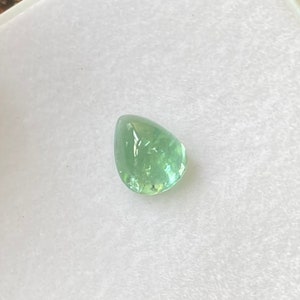 Natural AAA+ Mint Green Color Tourmaline Cabochons Nice Quality 1.43 Carat 8x6 MM Pear Shape Loose Gemstone