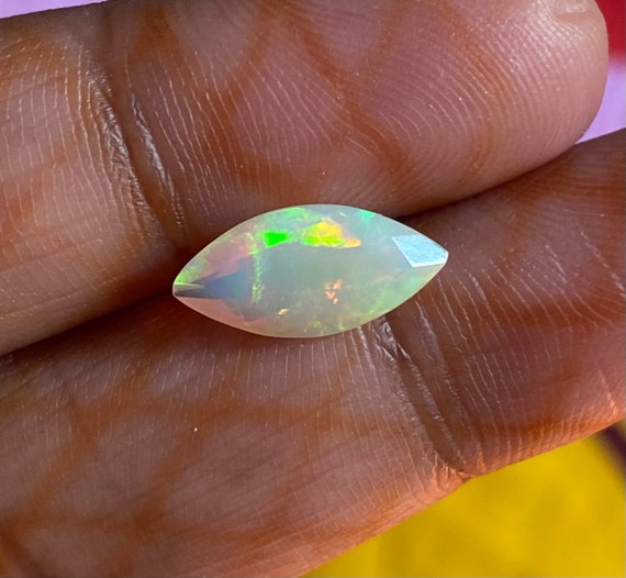 opal cut stone Marquise opal faceted Marquise opal opal jewelry welo fire opal 6×12 mm Natural Ethiopian Opal Marquise cut gemstone