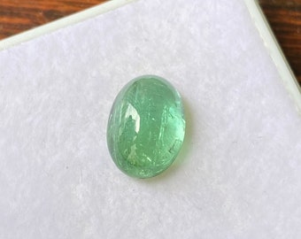 天然バイカラートルマリンカボション 1.44カラット 6.7x6.7 MM