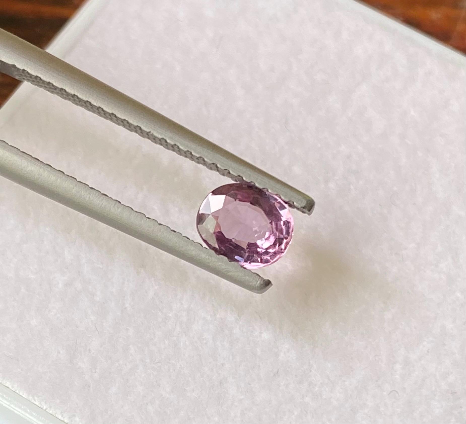 天然マラヤガーネット ファセット 0.78 カラット 5.9 x 5 MM 楕円形