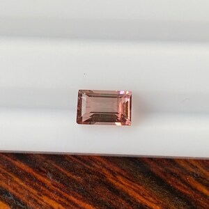 Natural Pink Tourmaline  Faceted 1.21 Carat 7.7x5 MM  Baguette Shape Gemstone