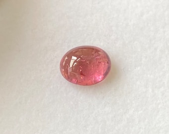 Natural Pink Tourmaline Cabochon 2.95 Carat 10x8 MM Oval Shape Nice Quality Gemstone