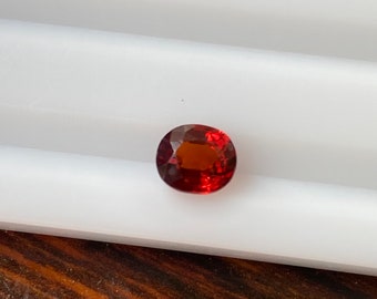 Natural Spessartite Faceted 1.25 Carat 6.5x5.5 MM Oval Shape Gemstone Wholesale