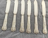 Gorham quot KINGS quot 1890 Fish Knives Silver-plate Flatware