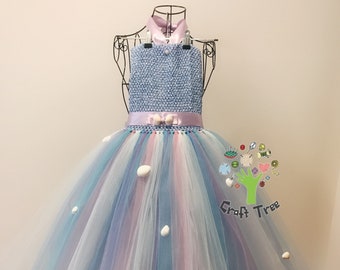 Ocean Seashells Mermaid Tutu Dress For Girls-Cake Smash Mermaid Dress-Under The Sea Mermaid Birthday Party Tutu-Little Mermaid Baby Dress