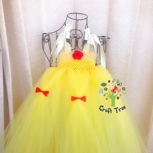 Disney Princess Belle Tutu Dress For Girls-Beauty And The Beast Dress-Princess Tutu Dress-Disney Birthday Tutu Dress-Baby Girl Tutu Dress