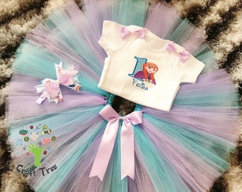 Disney Frozen Anna Outfit-Frozen Outfit-Frozen Anna Shirt-Anna Tee-Frozen Anna Tutu-Frozen Party-Frozen Birthday-Anna Party-Anna Birthday