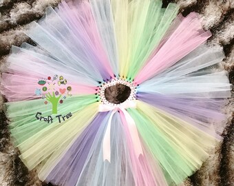 Pastel Rainbow Tutu Skirt-Cake Smash Tutu-Birthday Tutu-Toddler Tutu-Newborn Tutu-Baby Tutu-Girls Tutu-Cake Smash Skirt-Birthday Skirt