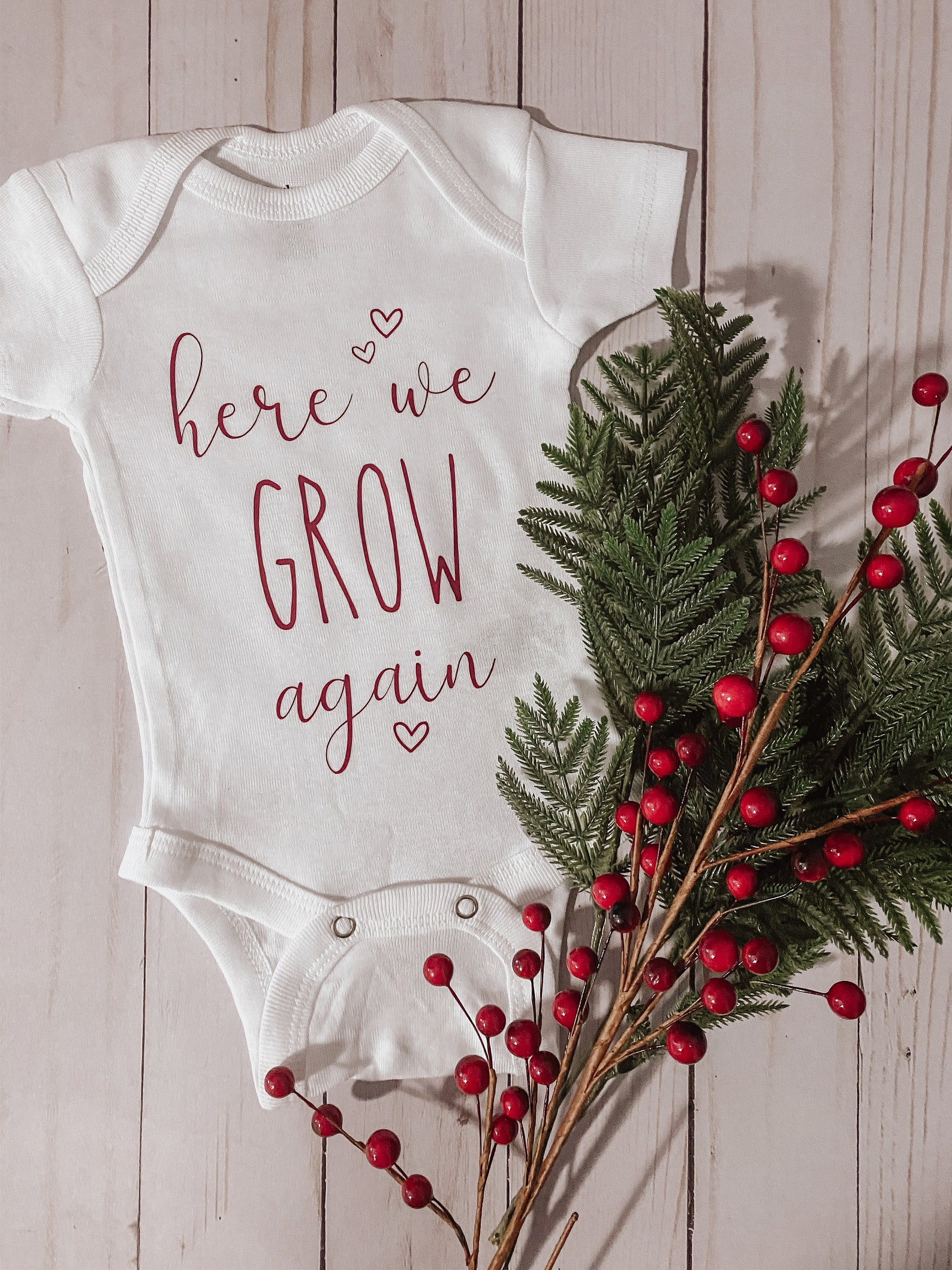 Here We Grow Again Second Baby Onesie Fresh 48 Onesie Etsy