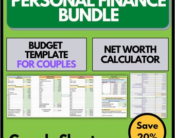 Personal Finance Bundle for Couples | Budget & Net Worth Tracker | Google Sheets