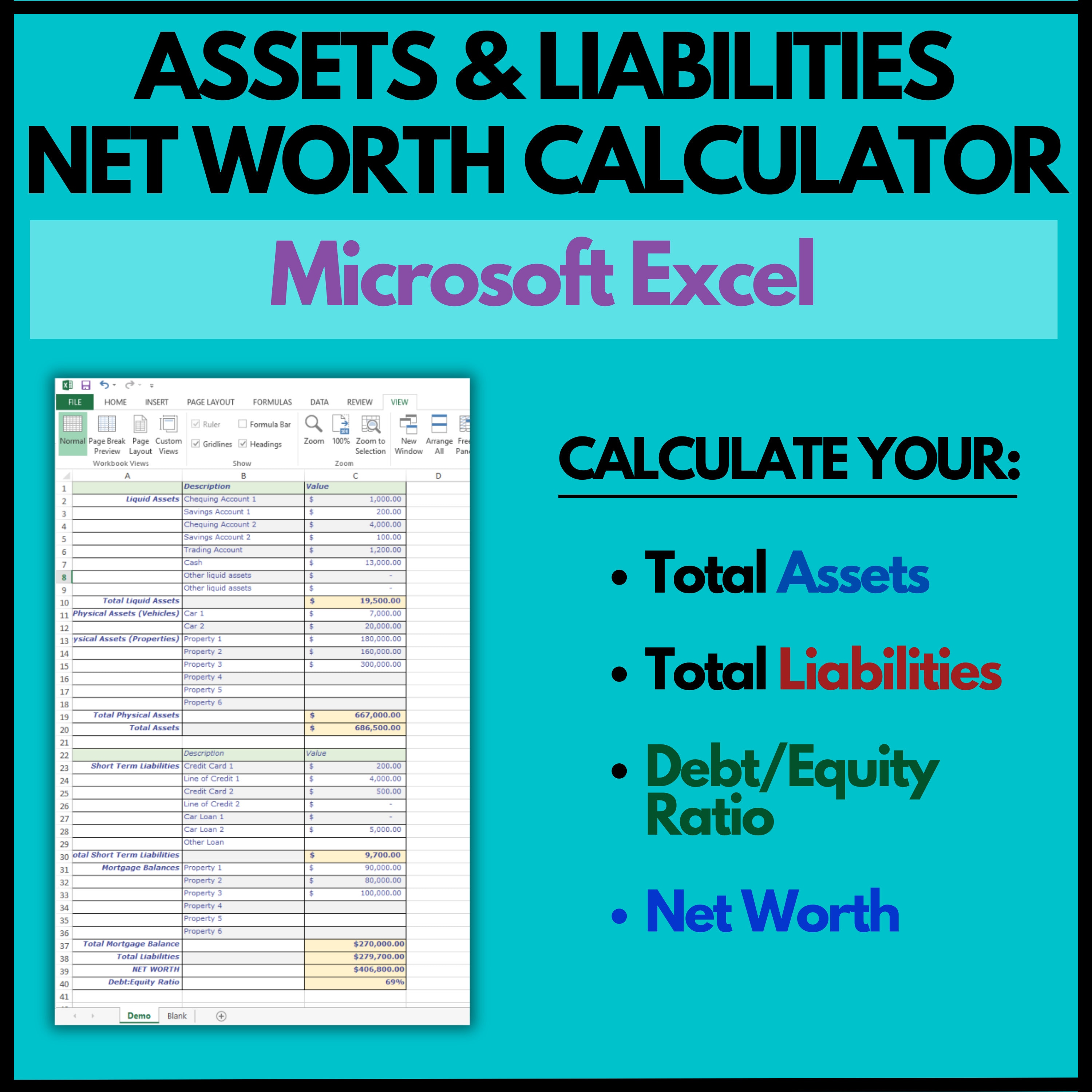 Net worth calculator deals