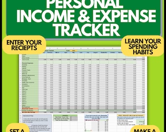 Personal Income and Expense Tracker | Budgeting, Savings & Goal Planning | Google Sheets