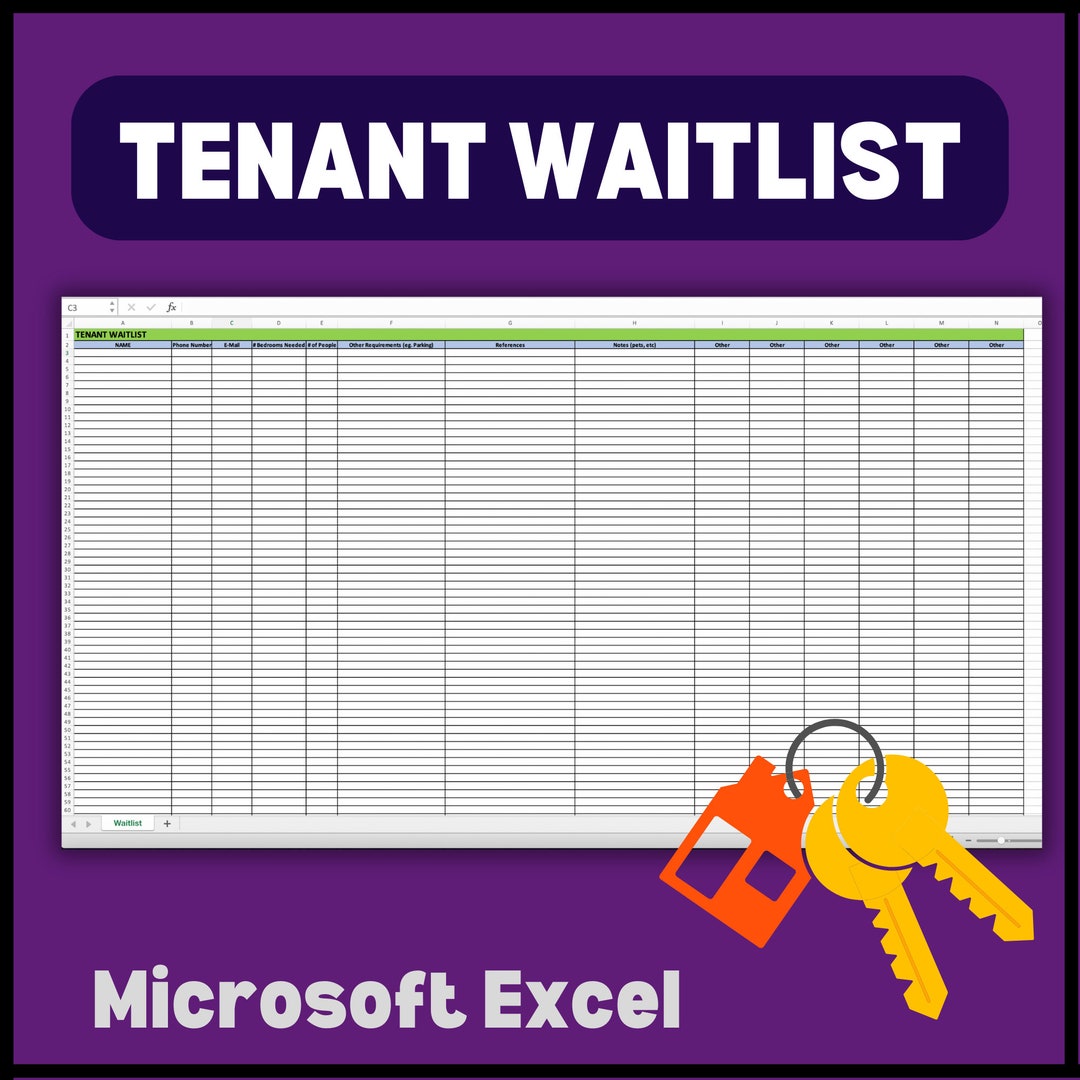 Tenant Waitlist for Real Estate Investors, Property Managers and Landlord Keep Track and
