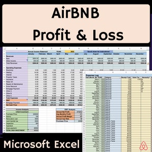 Airbnb Rental Property Profit and Loss Statement | Vacation & Long-Term Rental | Digital Download