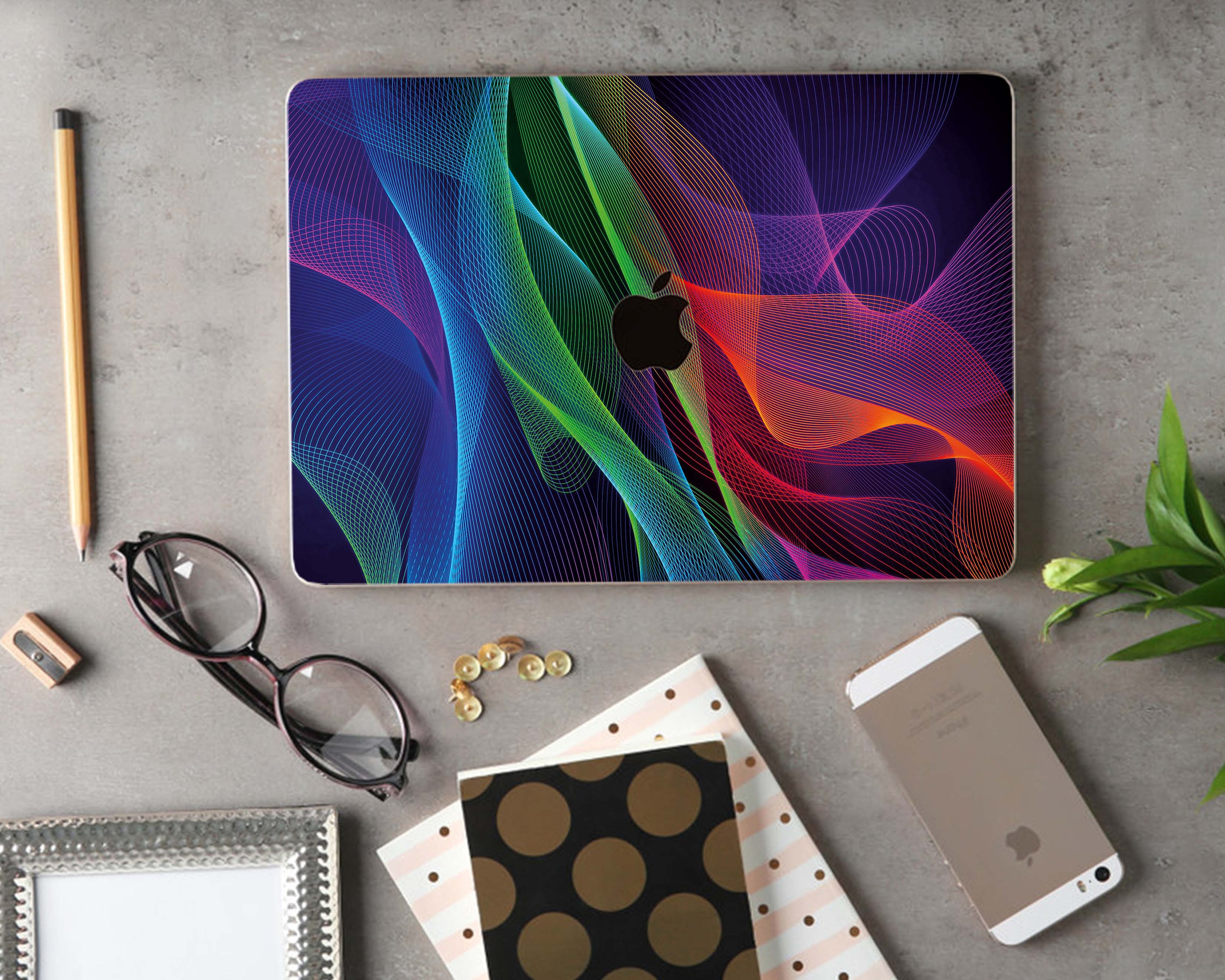 Rainbow Abstract Macbook skin macbook Pro 15 2020 laptop Etsy