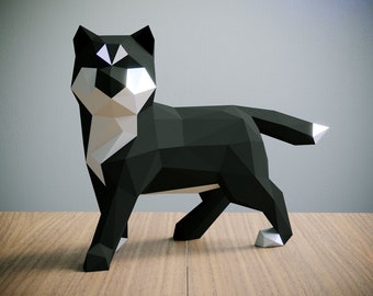 Shiba Inu - Papercraft Modèle, Origami 3D, Décoration d&#39;intérieur, Cadeaux. PDF, SVG, DXF, Cricut, Silhouette Cameo