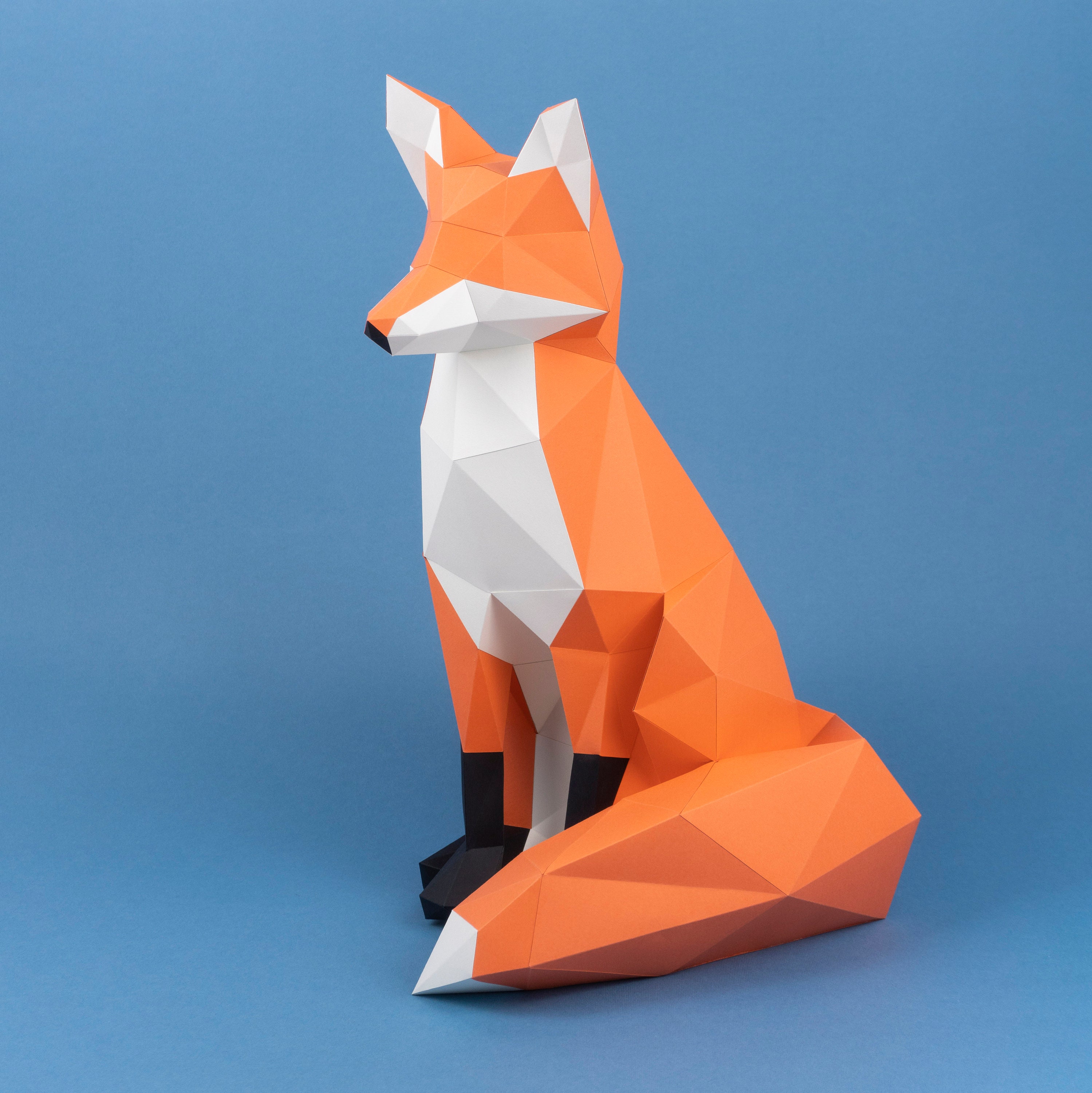 Fox Papercraft Fox 3D Fox Papercraft Decor Home Decor Etsy Canada