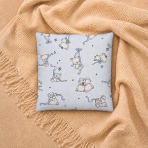 Grain pillow Little Bears 15 x 15 cm – Heat pillow with teddy bear motif | Cherry pit, grape seed or rapeseed filling