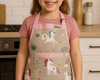 Kinderschürze - Einhorn (Personalisierbar)