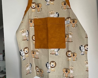 Lion children's apron -> length 59 cm or 44 cm
