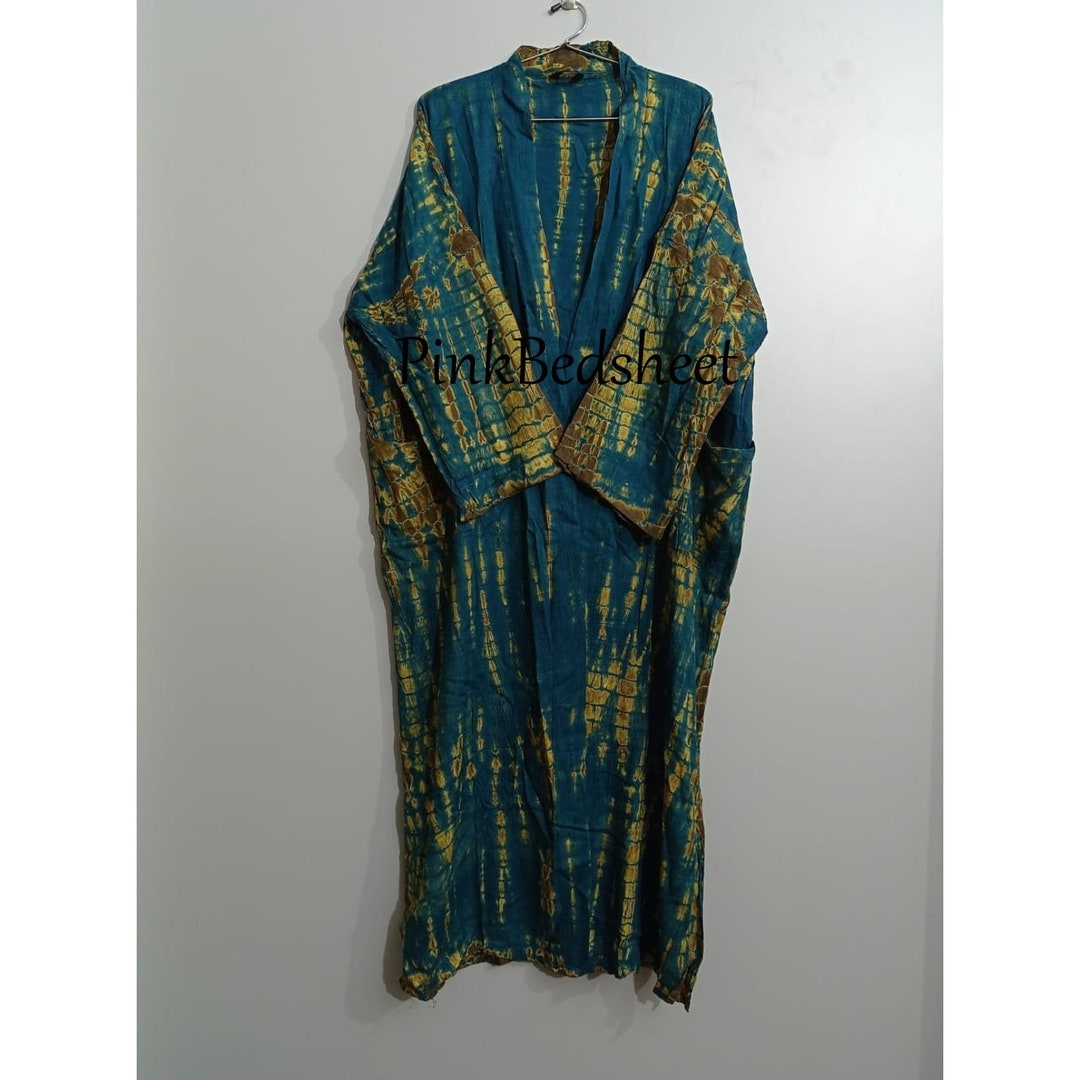 Women Wear Rayon Tie Dyed Kimono Robe Rayon Fabric Tie Dye - Etsy