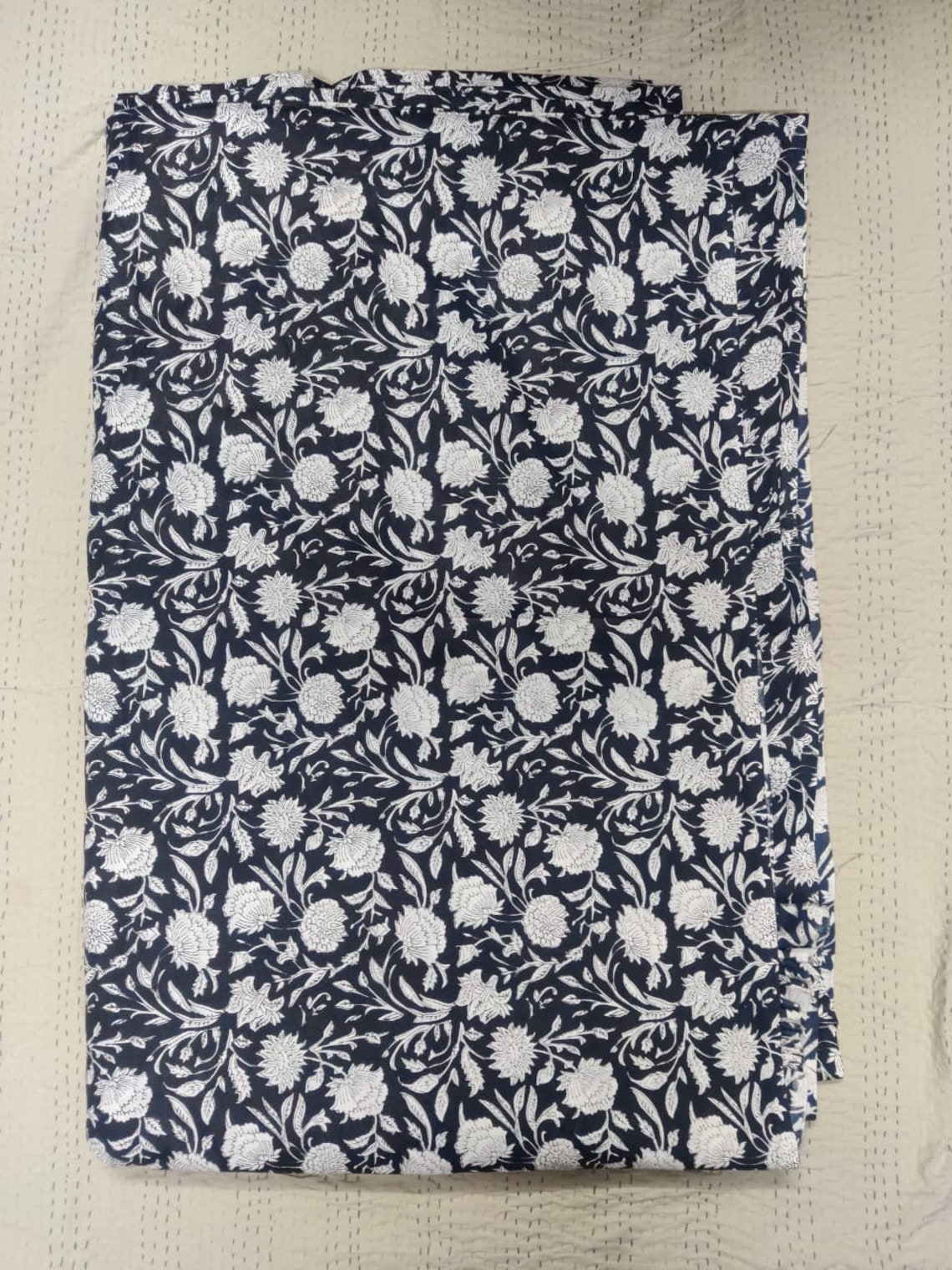 Hand Block Print Fabric Sold By yard Cotton Printed Fabric Etsy