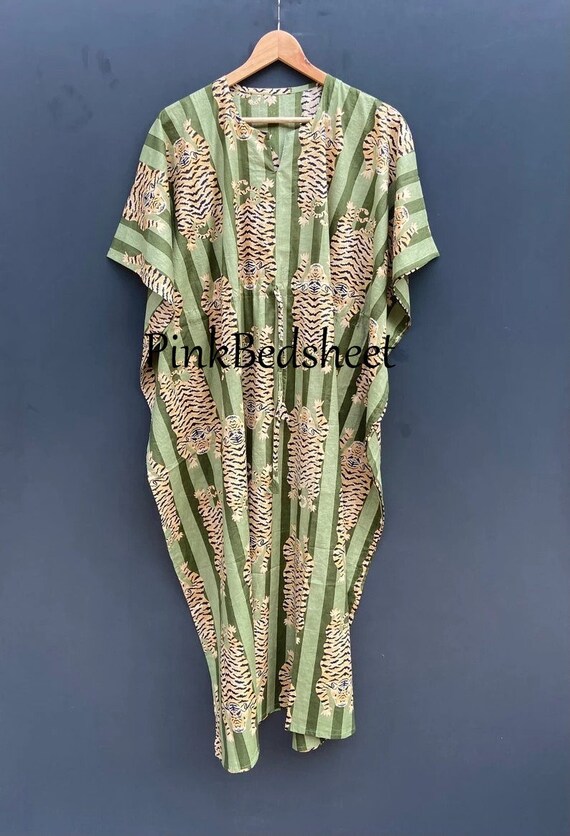 New Design Animal Print Fabric Kaftan 