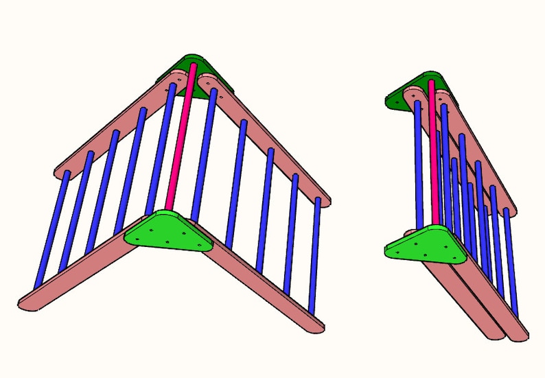 Folding Climbing Triangle Detailed Build Plans With Templates - Etsy