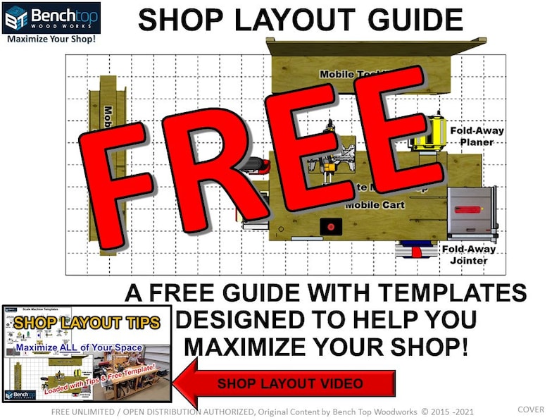 Mobile Base Cart / Ultimate Micro Shop Build Series / Bonus Sketchup Model Original Concept image 9