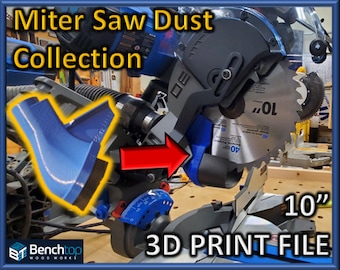 Mitre Saw Dust Collection Digitaldruckdateien 10" Delta Cruser 26-2241 und Ridgid R4241