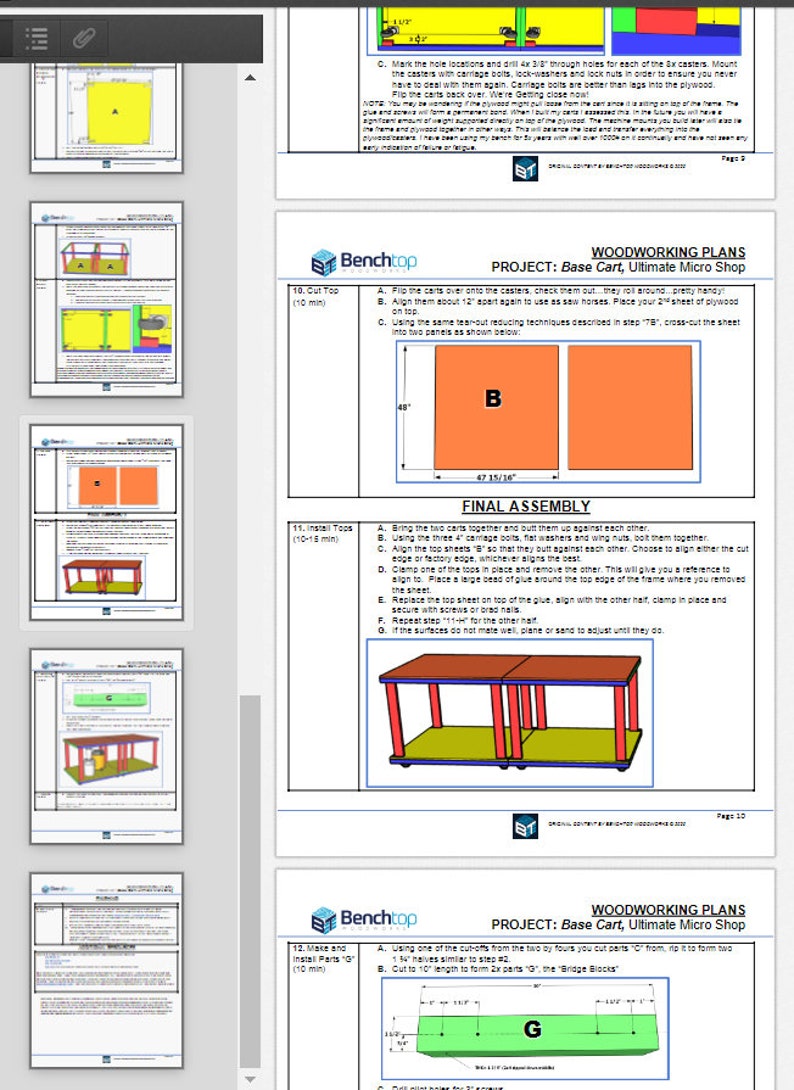 Mobile Base Cart / Ultimate Micro Shop Build Series / Bonus Sketchup Model Original Concept image 7