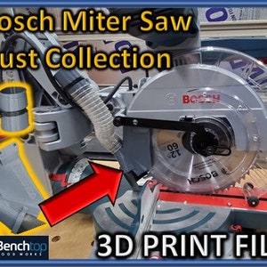 12" Bosch Glide GCM12SD Miter Saw Dust Collection, Digital Print Files