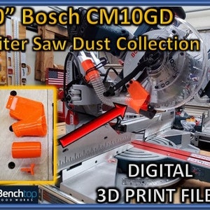 10 &quot;Bosch Glide CM10GD Gehrungssäge Staub Sammlung, Digitaldruckdateien