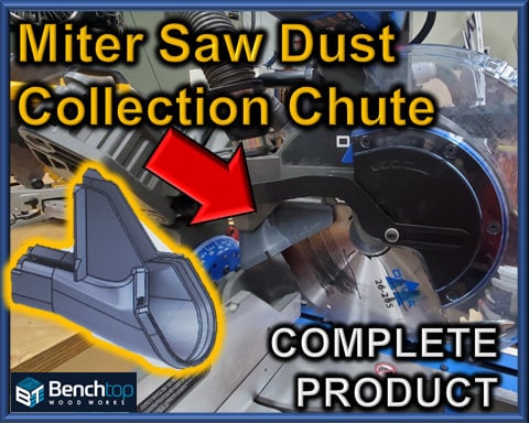 12" Delta Cruzer 26-2251, 26-2312 and Ridgid R4251 Miter Saw Dust Collection Complete Chute