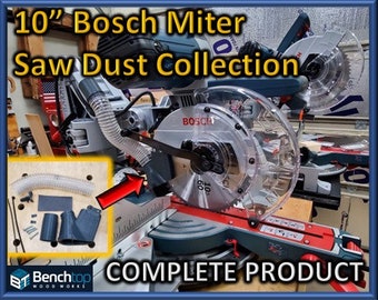 10" Bosch Glide CM10GD Miter Saw Dust Collection, Complete Chute