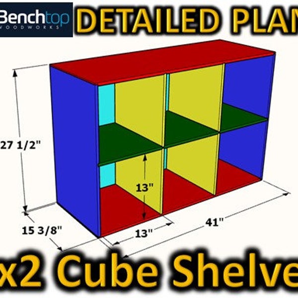 3x2 Cube Storage Shelves  (for use with 13" bins)