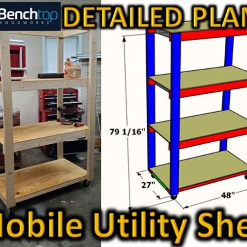 Mobile Garage Utility Shelf Etsy