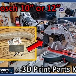 3D Druck Hardware Kits für Bosch Gehrungssäge Staubrutschen