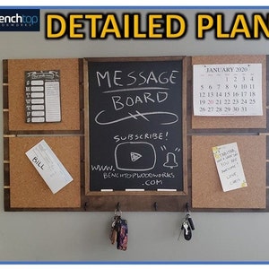 Home Organizer Message Board, Woodworking Plans