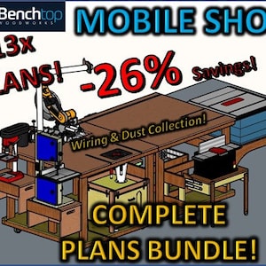 DISCOUNT BUNDLE: Build the entire Mobile Workshop from start to finish with Every Plan Required! // BONUS- Complete Sketchup Model!