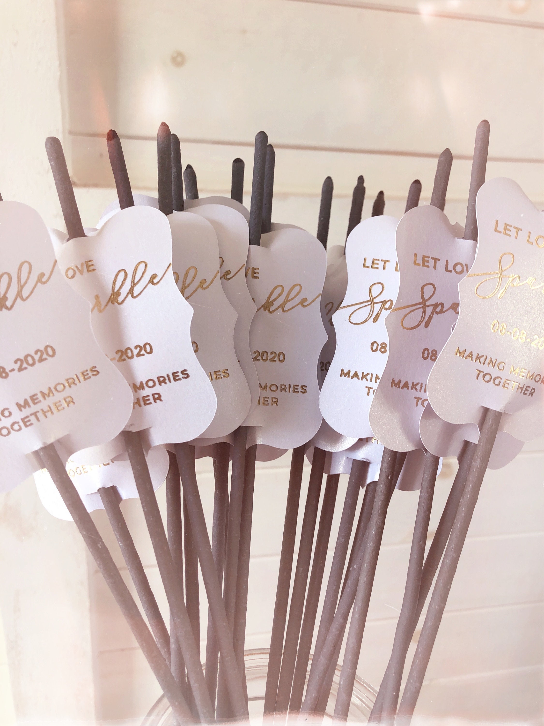 Wedding Sparkler Tag-Set of 12-Event Sparkler Sleeves, Custom Sparkle…
