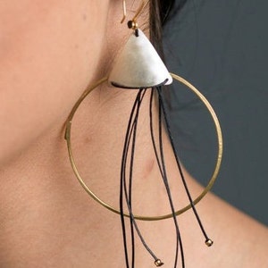 TENTACLES, EARRING. minimalist earrings/ long earrings/unusual earrings/ statement earrings/ Popular earrings/ Handmade earrings/ image 2