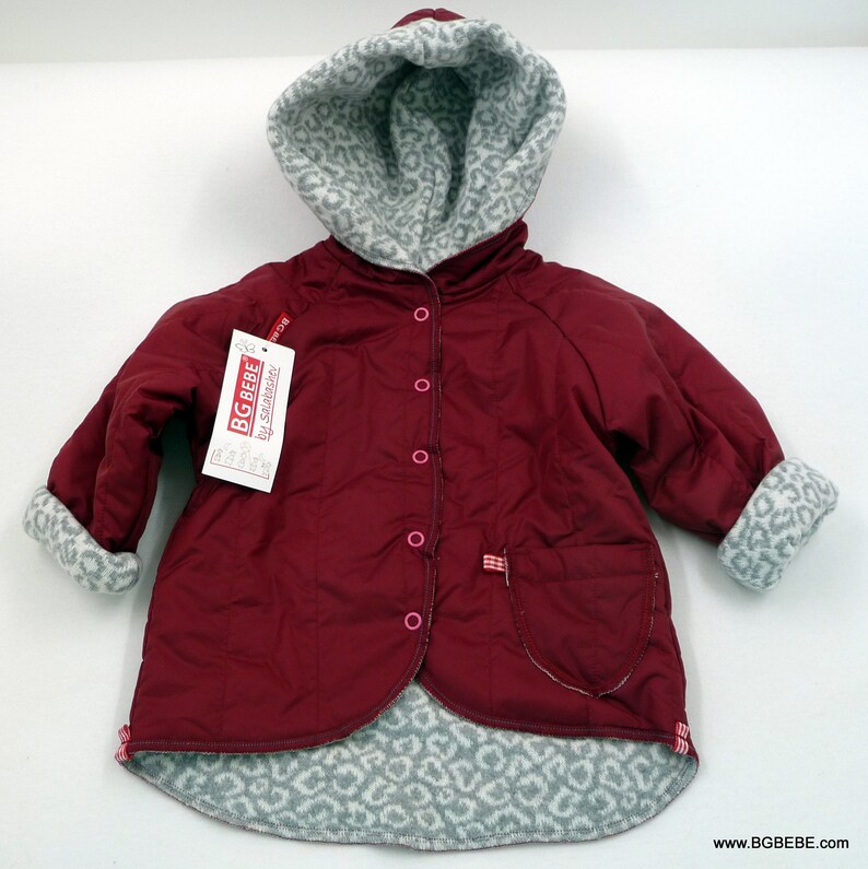 Wine red jacket for girlreversible jacket for girlsjacket for babyhandmade baby jacketburgundy red jacketSoft jacket for baby
