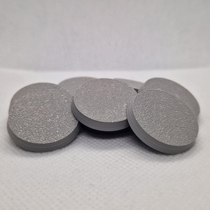 Wargaming / DnD Round Miniature Bases - Multiple sizes & Colours