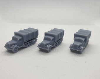 3 x Nゲージ オペル ブリッツ トラックトラック - WW2 ドイツ - Nスケール鉄道に適しています